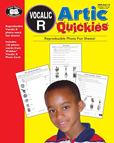 Super Duper Publications | Artic Quickies® Reproducible Workbook for Vocalic R | Speech Therapy - Articulation Worksheets | Educational Learning Resource for Children