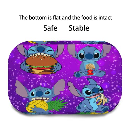 ZUPIEK Anime Cartoon Stitch Lunch Bag Insulation Portable Lunch Box Container for Men Women Office Picnic Travel