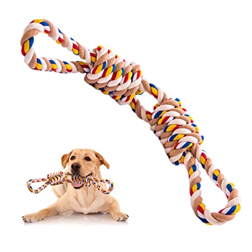 REFEVENO Aggressive Chew Rope Toys, Durable Dog Chew Toys,Chewy Rope Toys for Medium Large Dogs, Tooth Cleaning Chewy Toys, Boring Dog Drag Toys and Tooth Grinding Dogs