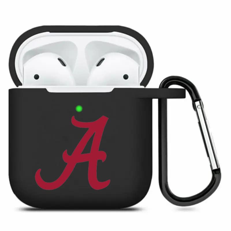 Crimson Tide Soft Silicone airpods case Cover Compatible with airpods 1st/2nd Generation with Keychain