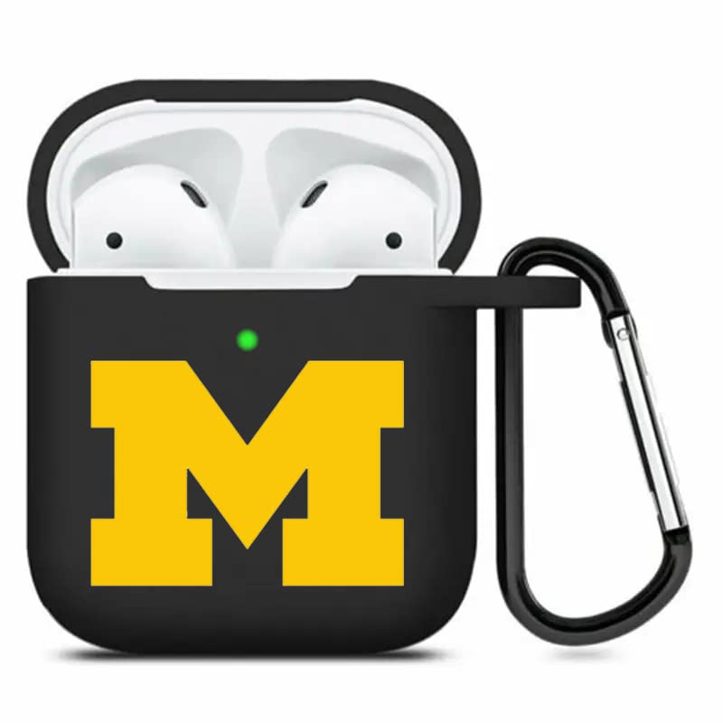 Wolverines Soft Silicone airpods case Cover Compatible with airpods 1st/2nd Generation with Keychain