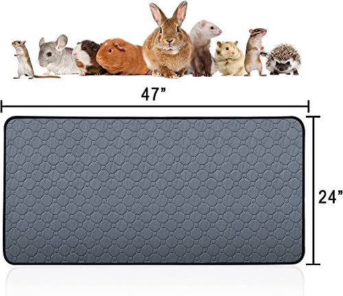 Guinea Pig Cage Liners - Washable Guinea Pig Pee Pads, Waterproof Reusable & Anti Slip Guinea Pig Bedding Fast and Super Absorbent Pee Pad for Small Animals Rabbit Hamster Rat