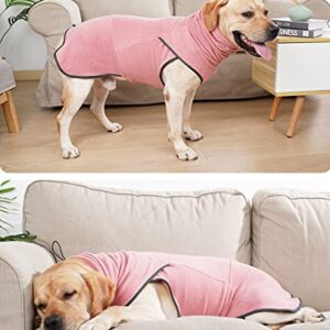 ROZKITCH Dog Sweater for Cold Weather, Extra Warm Polar Fleece Dog Coat, Dog Jacket with Turtle Neck, Soft Dog Vest, Snow Coat for Dogs, Dog Pullover, Dog Winter Clothes for Small Medium Dogs Pink