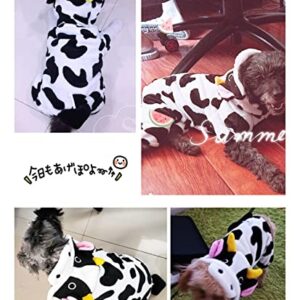 Miencok Dog Costumes, Pet Halloween Cosplay Hoodies, Adorable Antelope Costume,Fall Winter Warm Fleece Sweater Puppy Clothes for Small Medium Dogs Boy Girl, Xsmall