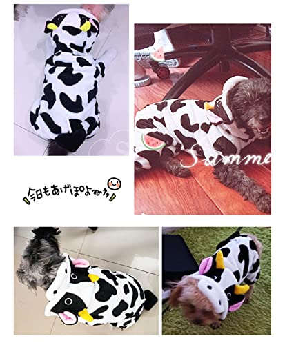 Miencok Dog Costumes, Pet Halloween Cosplay Hoodies, Adorable Antelope Costume,Fall Winter Warm Fleece Sweater Puppy Clothes for Small Medium Dogs Boy Girl, Xsmall