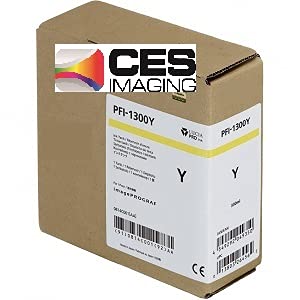 CES Imaging Replacement Canon PFI-1300Y Yellow 330ml Ink Tank in Retail Package