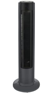 kinovation 5-speed tower fan, with remote, internal oscillation, to help sleep, led light, automatically turn off, black