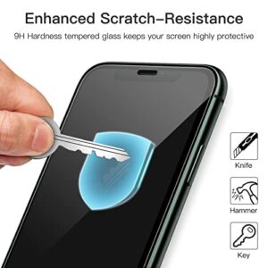 JETech Full Coverage Screen Protector for iPhone 11 Pro/iPhone X/iPhone XS 5.8-Inch, Black Edge Tempered Glass Film with Easy Installation Tool, Case-Friendly, HD Clear, 3-Pack