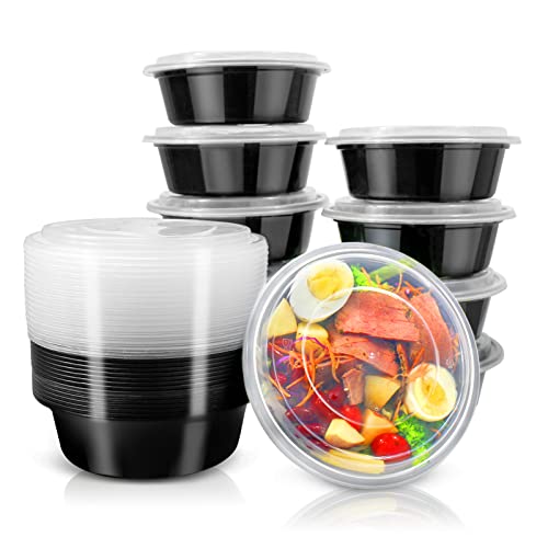 DODHEG 30 Pcs 34 Ounce Meal Prep Bowls with Lids, Kitchen Prep Containers, Take Away Containers, for kitchen, Picnics, Salad etc.