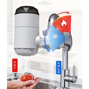 CUIYKAI Instant Electric Water Heater-Quick Installation instant hot water heater Electric Faucet Fast Heating Tap Water Faucet Suitable for kitchen camping shower,110V (LED Digital Display)