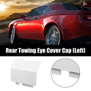 X AUTOHAUX Rear Left Bumper Tow Hook Towing Eye Cover for Mazda 6 2013 2014 2015 2016 2017 2018 White Trailer Cap Replacement GJR950EL1