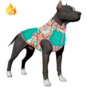 lovinpet boxer sweater for dogs, lightweight warm pet coats, skin-friendly flannel fabric clothes for dog, wildlife lemurs pastel prints dog clothes, warm dog clothes for large dogs breed,2xl