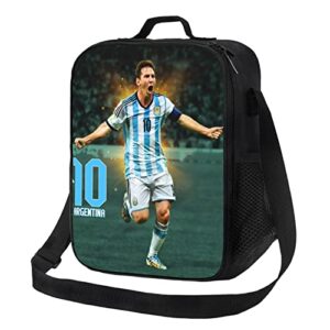 Beemugs King Of Argentina #10 Messi Portable Lunch Bag Reusable Lunch Box for adults
