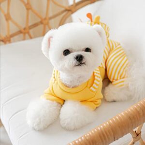 Pet Casual Clothes Dog Cute Outfit Cat Cold Weather Adorable Pajamas Hoodie Pullover Sweatsuit Jacket Cozy Costume Coat with Pocket (Medium)