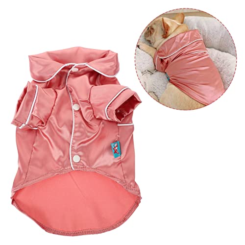 Girl Dog Clothes Shirts Indoor Costume- Jumpsuits for Pajama Girl Winter Clothes- Soft Cats Clothes Vest Jumpsuit Dog Coat Loungewear Robe Costume Cotton Rompers Pet Small Comfy Yorkie
