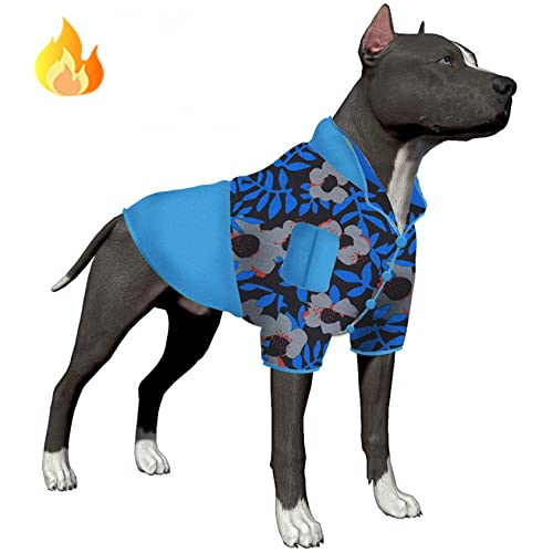 LovinPet Sweater for Pitbulls - Pet Sweater, Skin-Friendly Flannel Fabric Clothes for Dog, Nocturnal Multi Prints Dog Clothes, Warm Dog Clothes for Small Dog Breeds for Cold Weather,