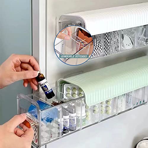 Punch-Free Multi-Functional Storage Box, Clear Wall Mounted Drawer Organizer, Hanging Anti Dust Storage Underwear,Socks Ties,Seasonings,For Bathroom Office Closet Kitchen Bedroom ( Color : White )