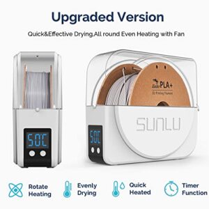 [Upgraded] SUNLU S1 Plus Filament Dryer Box with Fan for 3D Printer Filament, Upgraded Filament Dehydrator Storage Box for 3D Filament 1.75 2.85 3.0 Keeping Filament Dry During 3D Printing