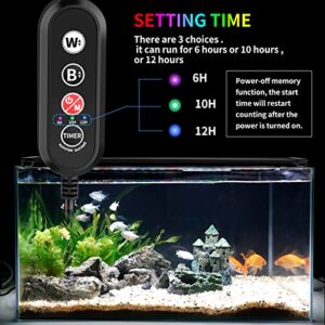 fishkeeper 22W LED Aquarium Light Full Spectrum Planted Fish Tank Light, 10 Levels of Brightness Adjustable 24/7 Mode with Timer Aluminum Alloy Shell Extendable Brackets for 18-24 inch