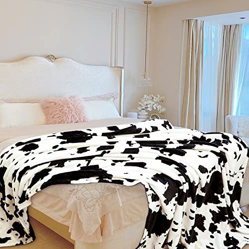 Cow Blanket, Two-Sided Print Soft Warm Lightweight Plush Gift Throws Cow Print Throw Blanket for Baby,Cow Print Blanket Baby for Sofa Bed Office in All Seasons 40" x 60"