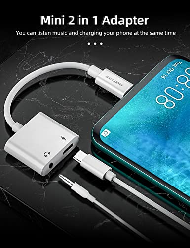 MAS CARNEY Headphone Adapter, USB Type C to 3.5mm Headphone and Charger Adapter Compatible with Pixel 5 4 3 XL, Galaxy S22 S21 S20 S20+ Note 20,Ipad Pro, MacBook