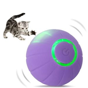 MADDEMCUTE Interactive Cat Ball Toys with LED Lights,2 Modes Active Rolling Ball for Indoor Cats & Small Dogs,USB Rechargeable Peppy Automatic Self-Propelling Ball for Puppy Small Medium Pets