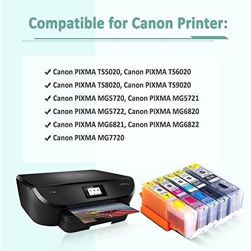 Compatible C A K E Ink Cartridges Replacement for 270XL 271XL 270 271 XL Ink Cartridges 5 Color, Work with Work with PIXMA TS5020 TS6020 MG6821 MG5720 MG5721 MG5722 MG6820 MG6822 MG7720 Printers