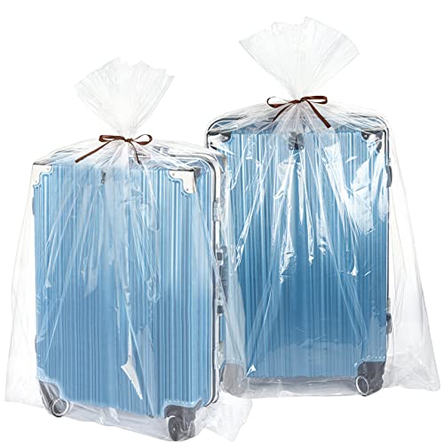 20 Pcs Clear Giant Storage Bag 32 x 48 in 40 x 60 in 4 Mil Extra Large Clear Plastic Storage Bag Jumbo Plastic Moving Bags for Dustproof Moistureproof Luggage Suitcase Comforter Chair Bike Furniture