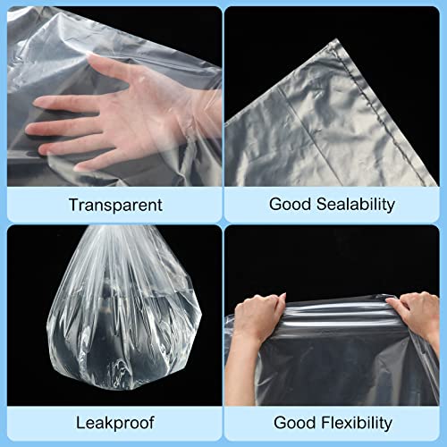 20 Pcs Clear Giant Storage Bag 32 x 48 in 40 x 60 in 4 Mil Extra Large Clear Plastic Storage Bag Jumbo Plastic Moving Bags for Dustproof Moistureproof Luggage Suitcase Comforter Chair Bike Furniture