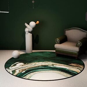 round area rug pad 4ft emerald green round marble throw rug for bedroom living room washable non-slip floor mats modern home decor circle carpets