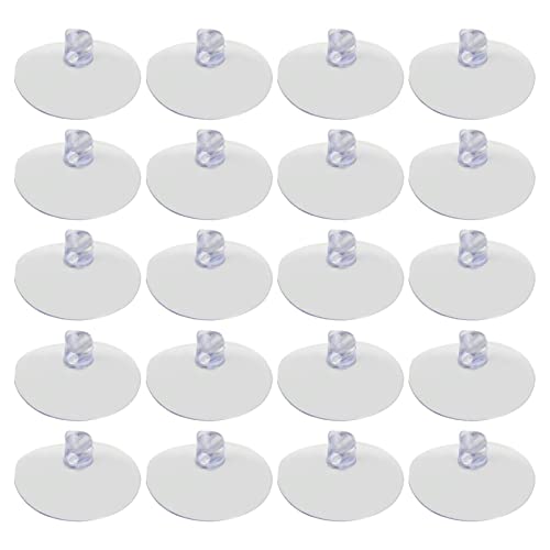 Cabilock 50Pcs 30mm Clear Powerful Suction Cup Sucker Pads Without Hooks PVC Reusable Sucker Pads Wall Hanger