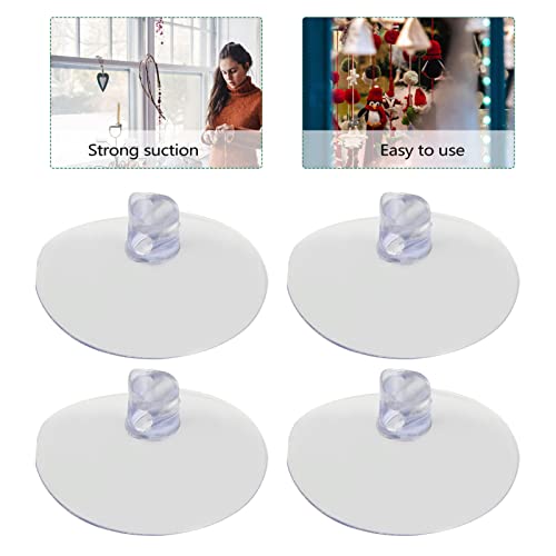 Cabilock 50Pcs 30mm Clear Powerful Suction Cup Sucker Pads Without Hooks PVC Reusable Sucker Pads Wall Hanger