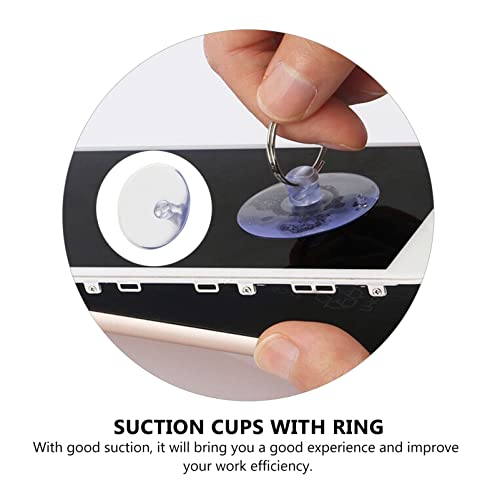 Cabilock 50Pcs 30mm Clear Powerful Suction Cup Sucker Pads Without Hooks PVC Reusable Sucker Pads Wall Hanger