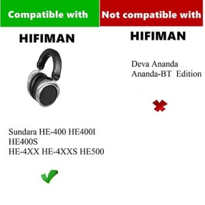 VEKEFF Velour Replacement Earpads Compatible with Hifiman SUNDARA HE400 HE400SE 400I 400S HE560 560I HE500 Headphones (Hybrid)