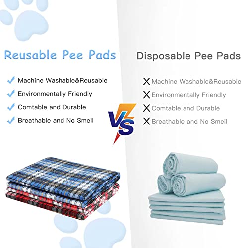 QUEARN Washable Pee Pads for Small Animal,Waterproof Reusable Puppy Potty Training Pads, Anti Slip Whelping Pads Super Absorbent Cage Liners for Ferrets, Hamsters, Rabbits & All Small Animals (SM)