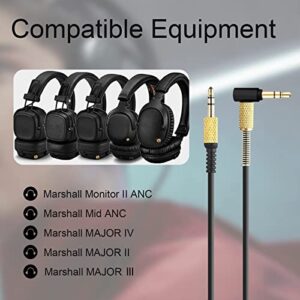 Arzweyk 3.5mm to 3.5mm Major 2 Cable Replacement Audio Cable, Extension Cord for Marshall Major 2 II Major 3 III Major 4 IV Monitor II Mid A.N.C Headphones