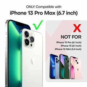 TAURI for iPhone 13 Pro Max Case, [5 in 1] 1X Clear Case [Not-Yellowing] with 2X Tempered Glass Screen Protector + 2X Camera Lens Protector, [Military-Grade Drop Protection] Case 6.7 Inch Dark Purple