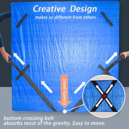 Wotermly King Mattress Bag for Moving and Storage with Handle Lift Belts,Reusable Waterproof Heavy Duty Tarpaulin Bed Mattress Cover, Strong Zippered Mattress Protector,Size King