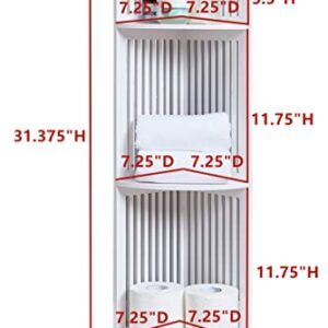 Kings Brand Furniture - Gabriel 3-Tier Corner Bathroom Shelves, Bathroom Storage Organizer, White