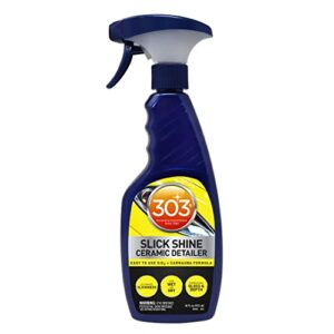 303 (30265 slick shine ceramic detailer - sio2 and carnauba infused ceramic coating - premium ceramic detailing spray - increases shine and gloss - works on paint, glass, and wheels - 16oz