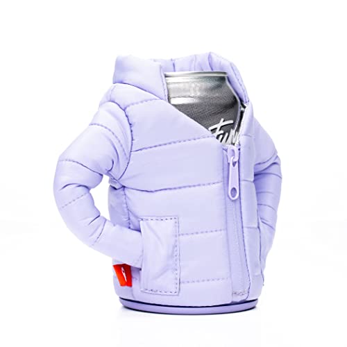 Puffin - The Puffy Beverage Jacket, Insulated Can Cooler, Lavender