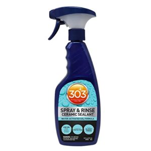 303 spray & rinse ceramic sealant – quick ceramic coating – water-activated sio2 formula – 6 months of protection – water repellent ceramic spray – easy to use – 16 oz (pack of 1) (30262)