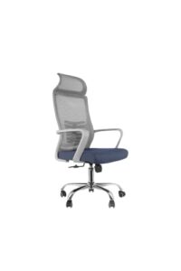 lifetime home ergonomic office chair, high back desk chair with lumbar support, upgraded wheels, height adjusting, swivel computer task rocking mesh executive office chair (navy blue)