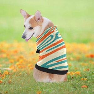 Kigai Psychedelic Orange Swirl Dog Coat Fleece Warm Windproof Pet Clothes for Snow Cold Weather, Soft Cozy Breathable Dog Winter Jacket for Small Medium Large Dogs with Leash Hole Pet Coat(XXS - XL)
