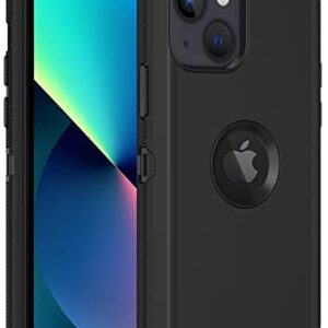 Aimoll-88 for iPhone 13 Case, iPhone 14 Case,with Built in Screen Protector Heavy Duty Drop Protective Phone Case, Military Grade Full Body Shockproof Dust Proof Cover for Apple iPhone 13 (Black II)