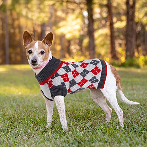 D4DREAM Dog Sweater,Large Size Winter Sweater for Pets,Classic Winter Dog Clothes,Turtleneck Dog Sweater with Leash Hole