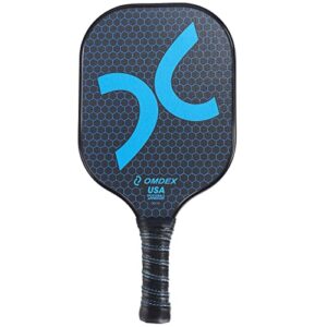 pickleball paddle - v5 graphite carbon fiber face for spin, lightweight paddle, cushion comfort grip with ergonomic, honeycomb core educes vibration for more contro & power - usa pickleball approved