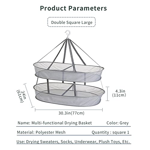 DAWNTREES Clothes Drying Basket Racks,Foldable Socks Drying Hanger Racks Prevent Sweater from Deforming,Laundry Basket for Drying Underwear, Baby Clothes, Towels, Hats, Scarves