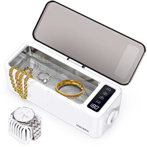 hdkjdpg best jewelry ultrasonic cleaner mini portable 𝟰𝟱𝟬𝟬𝟬𝗛𝗭 𝟯𝟲𝟬° for ring glasses with digital 𝟰𝟱𝟬𝗠𝗟