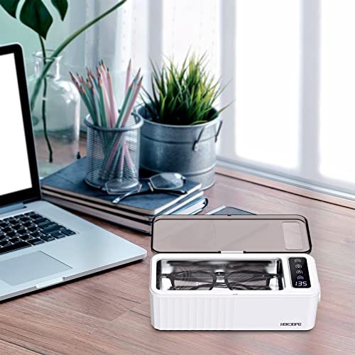 HDKJDPG Best Jewelry Ultrasonic Cleaner Mini Portable 𝟰𝟱𝟬𝟬𝟬𝗛𝗭 𝟯𝟲𝟬° for Ring Glasses with Digital 𝟰𝟱𝟬𝗠𝗟